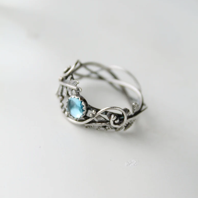 Classic Blue Moonstone Vintage Ring