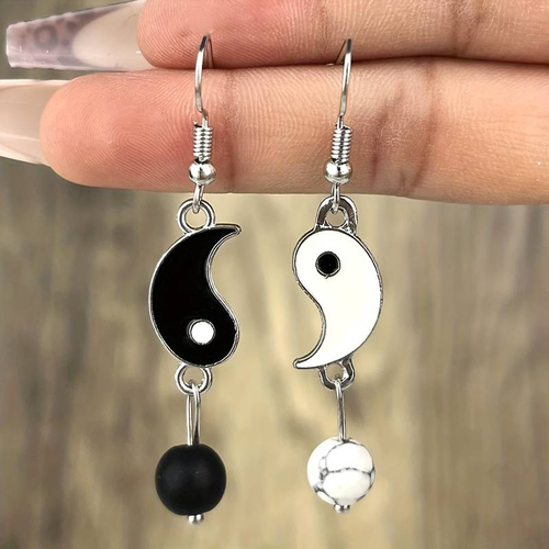 Classic Monochrome Vintage Earrings