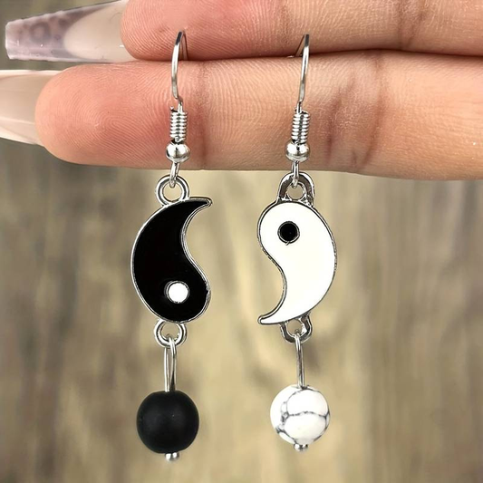 Classic Monochrome Vintage Earrings