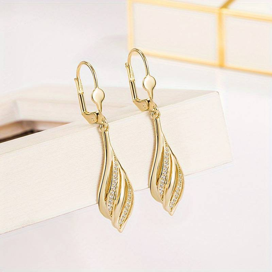 Retro Radiant Gold Earrings