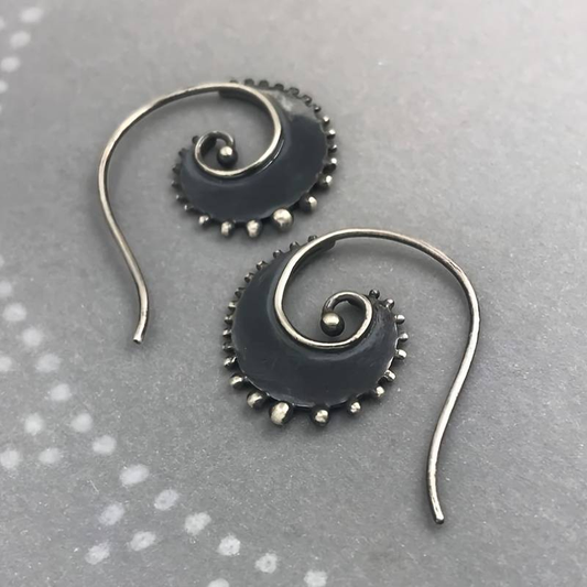 Retro Spiral Tentacle Earrings