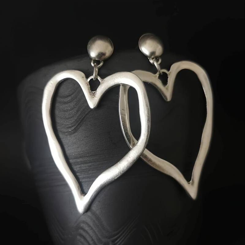 Classic Silver Heart Earrings
