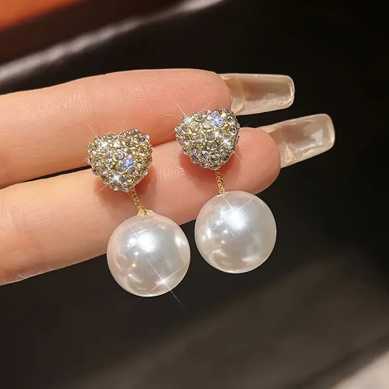 Chic Glittering Pearl Earrings