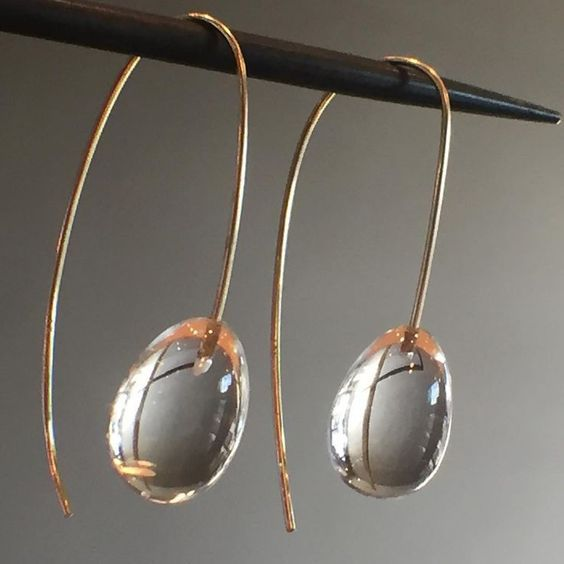 Antique-Inspired Grey Crystal Dangle Earrings