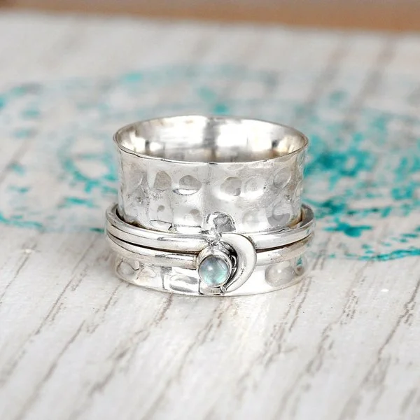 Antique Silver Moonstone Ring