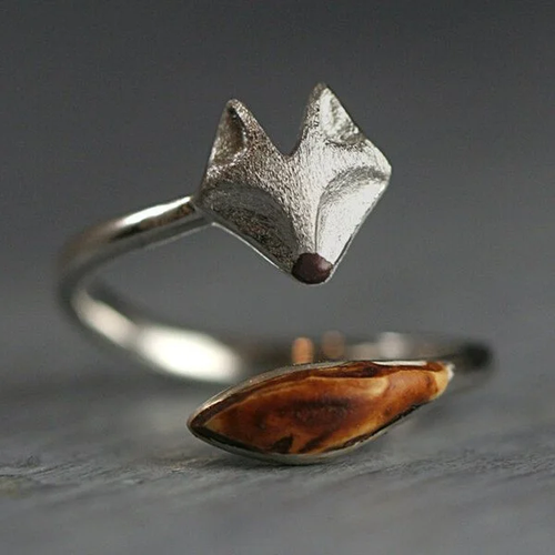 Retro Open Fox Ring