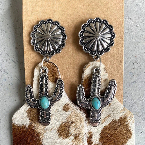 Retro Cactus Earrings