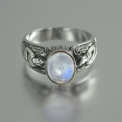 Antique Inlaid Moonstone Ring