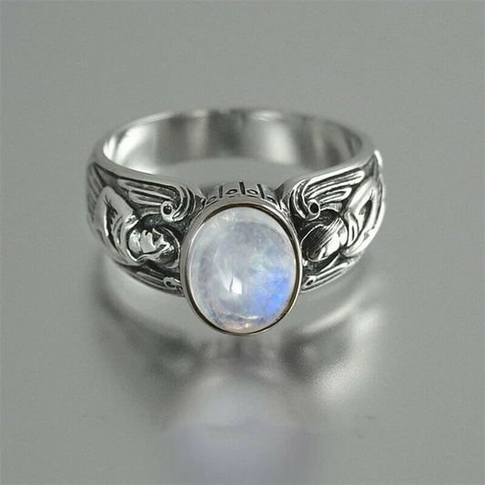 Antique Inlaid Moonstone Ring