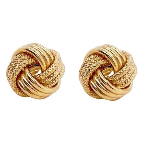 Retro Gold Knotted Earrings