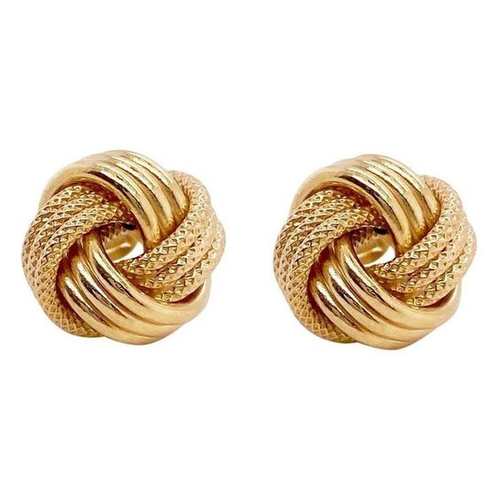Retro Gold Knotted Earrings