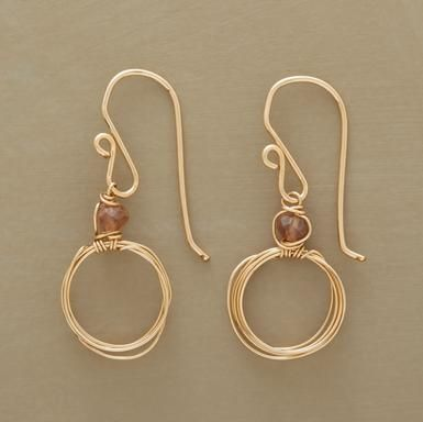 Retro Gold Thread Dangle Earrings