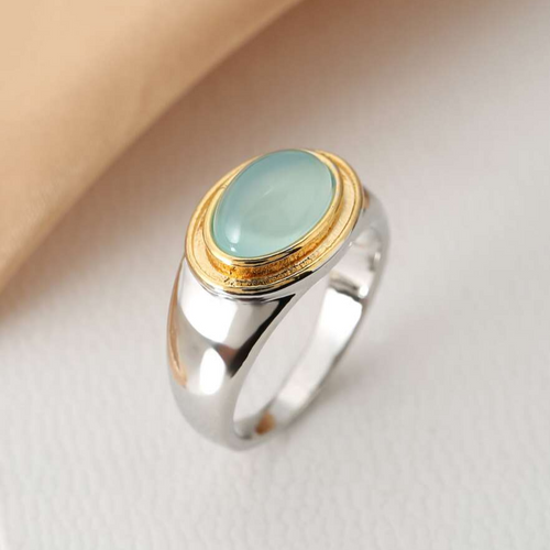 Gabi - Retro Green Moonstone Ring