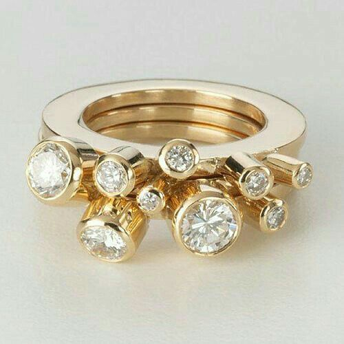 Antique Inlaid White Glass Gold Ring