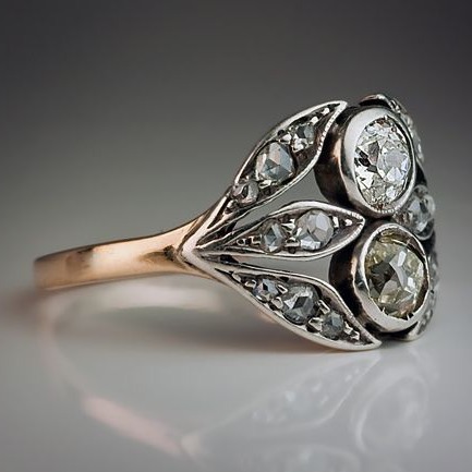 Antique-Style Rose Gold Zirconia Ring