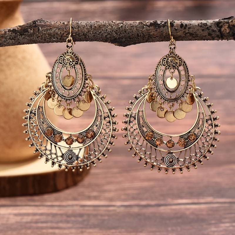 Retro Hanging Beaded Earrings