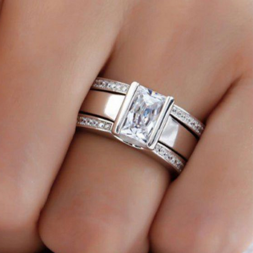 Retro Inlaid Glass Ring