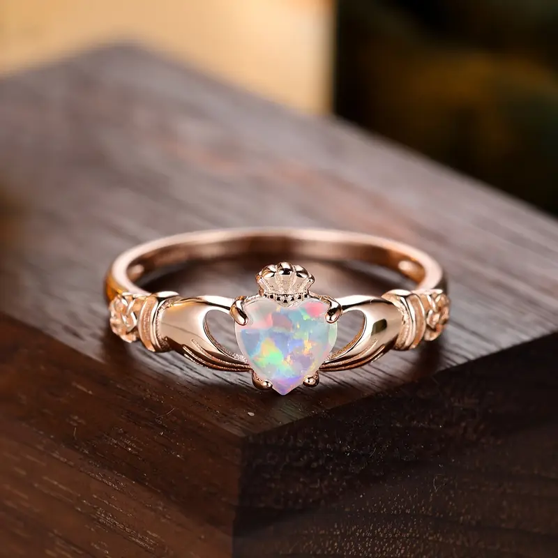 Rose Opal Tiara Ring