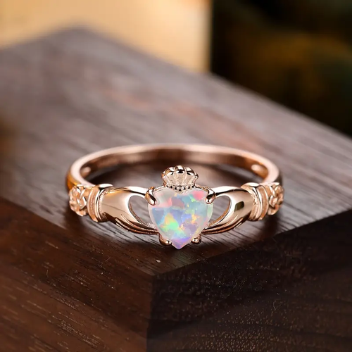 Rose Opal Tiara Ring