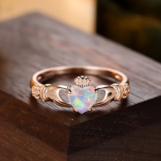Rose Opal Tiara Ring