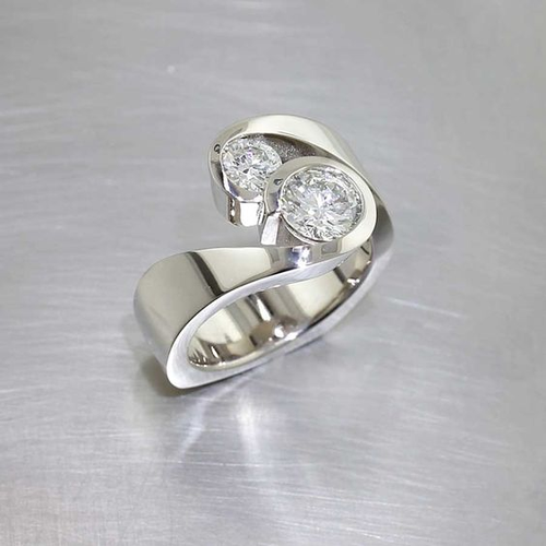 Retro Silver Zirconia Adjustable Ring