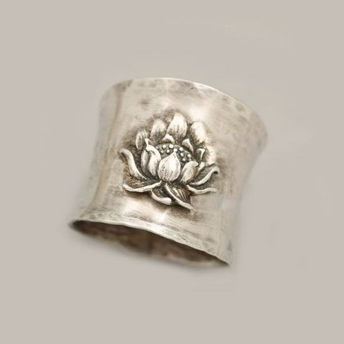Antique Silver Lotus Ring