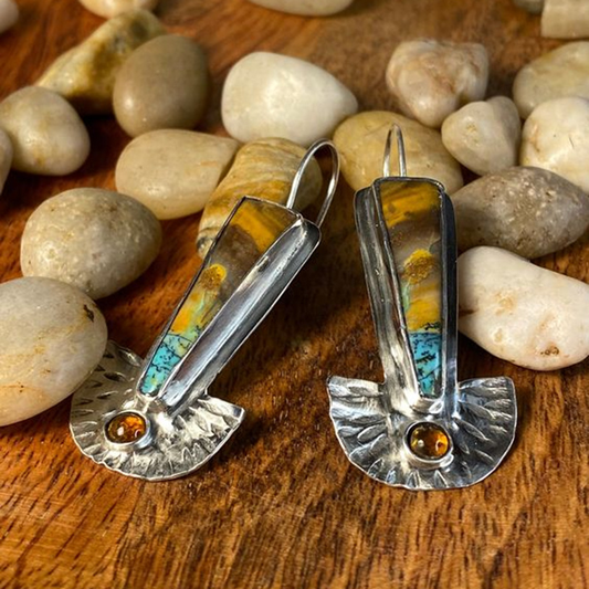Retro Nature-Inspired Drop Earrings
