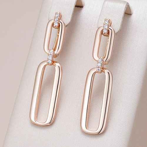Gold Hollow Drop Earrings