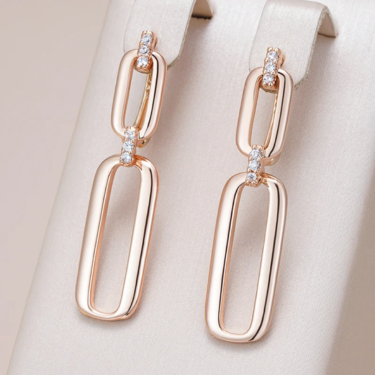 Gold Hollow Dangle Earrings