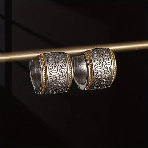 Antique-Inspired Hollow Ivy Silver Earrings