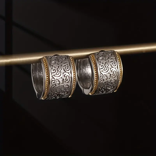 Antique-Inspired Hollow Ivy Silver Earrings