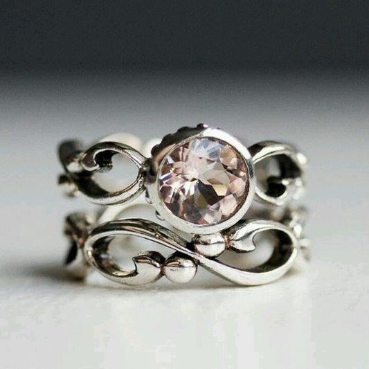 Classic Ivy Silver Ring with Zirconia Accents