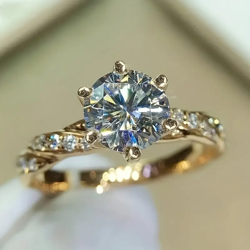 Classic Inlaid Zirconia Radiant Ring