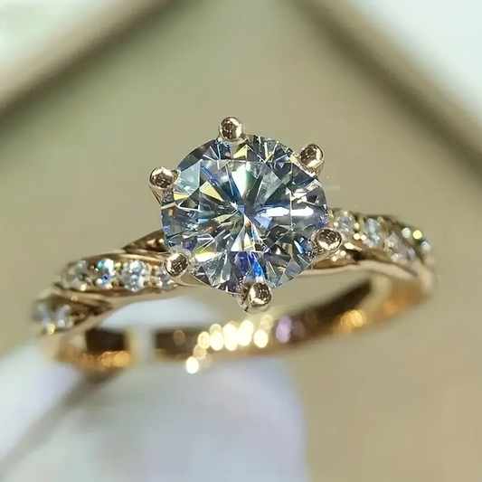 Classic Inlaid Zirconia Radiant Ring