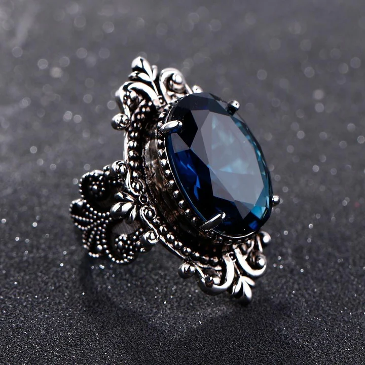Antique Dark Blue Gemstone Ring