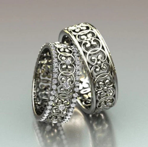 Antique Silver Hollow Ring Collection