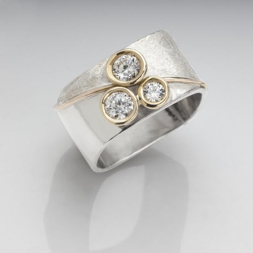 Retro Square Silver Zirconia Ring