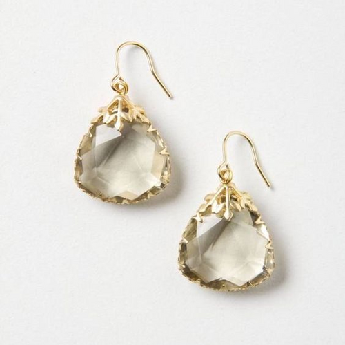 Classic Gold Earrings with Vintage Crystal Accents