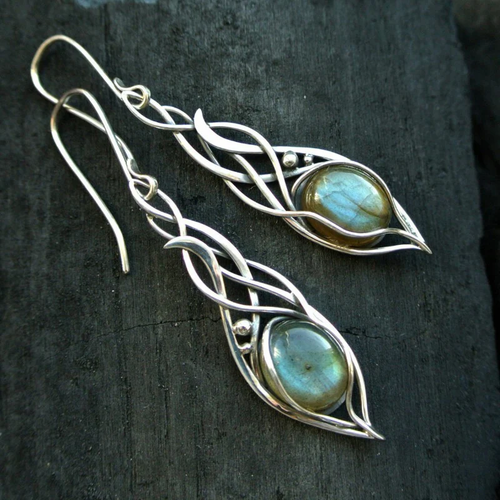 Retro Opal Drop Earrings