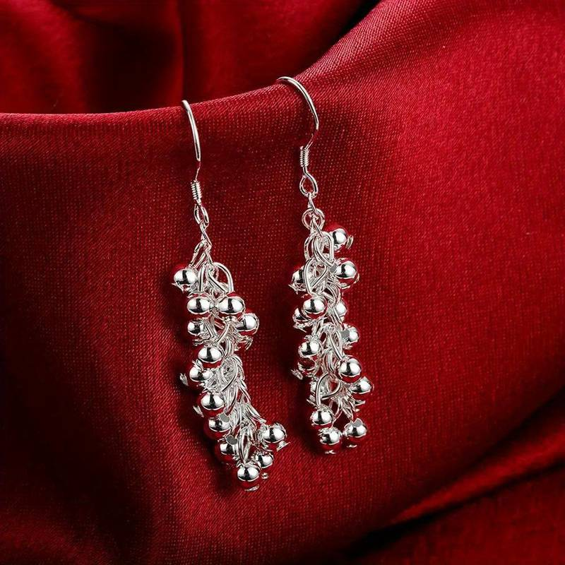 Retro Silver Rain Drop Earrings