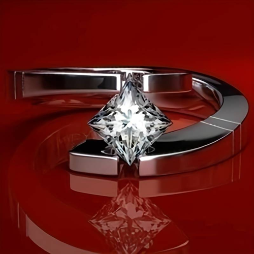 Retro Silver Ring with Open Design and Zirconia Accents