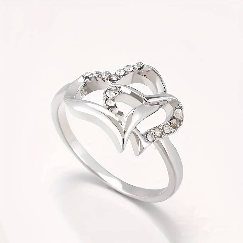 Retro Knotted Zirconia Silver Ring