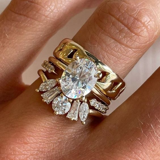 Elegant Vintage Golden Zirconia Ring Collection