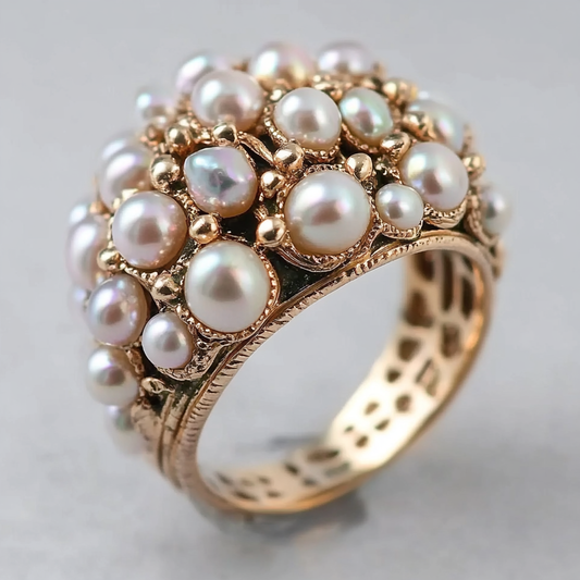 Classic Pearl-Inspired Vintage Ring