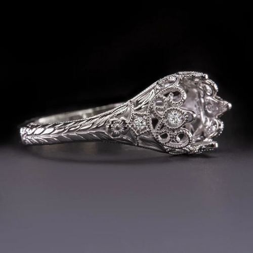 Antique Silver Glass Ring