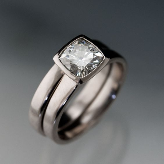 Retro Silver Double-Layer Zirconia Ring