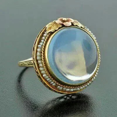 Classic Round Moonstone Ring