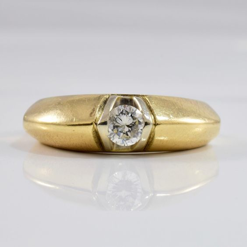 Retro Gold Ring with Zirconia Accents