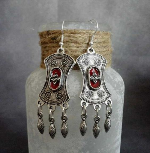 Antique Silver Drop Earrings