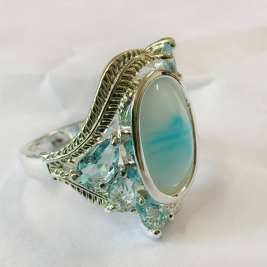 Retro Turquoise Opal Ring